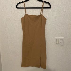 Forever 21 Nude Slit Dress